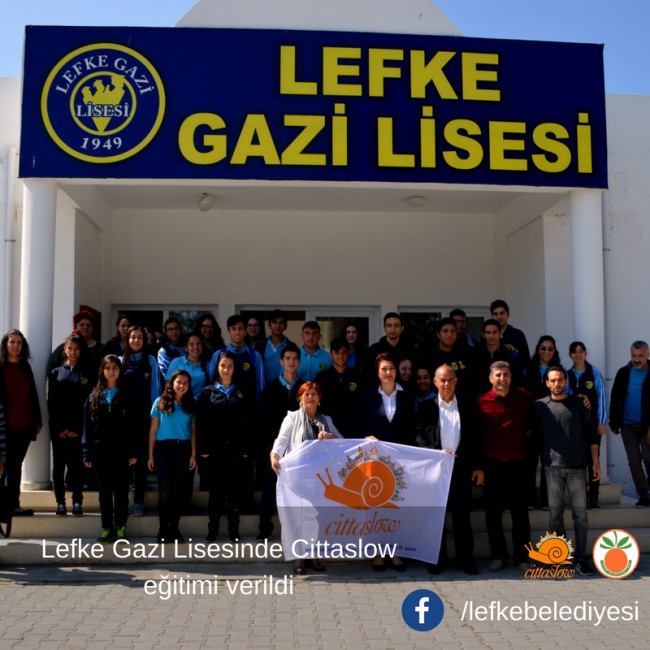 Lefke Gazi Lisesi öğrencilerine Lefke´nin kültürel değerleri hakkında sunum yaptı